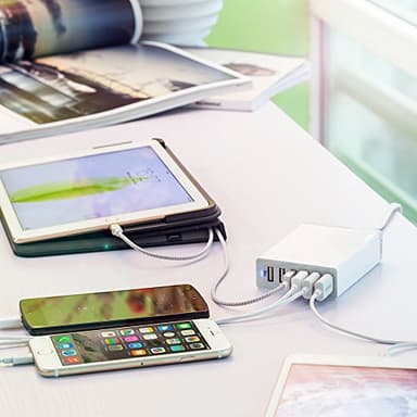 Anker Charger, 60W 6 Port USB Charging Station, PowerPort 6 Multi USB Charger for iPhone 14/13 Series, iPad Pro/Air/Mini, Galaxy S23/S22/S21, Note 20 Ultra, LG, HTC, and More - Image 2