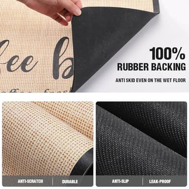 DK177 Coffee Mat - Dish Drying Mat for Kitchen Counter , Hide Stain, Absorbent with Waterproof Rubber Backing, Fit Kitchen Dish Rack Bar Accessories, 19" x 12" - Image 6