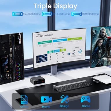 Beelink Mini PC AMD Ryzen 7 5825U Up to 4.5GHz 8C/16T, SER5 32GB RAM 500GB SSD Graphics 8core 2000 MHz, M2 SSD NVME 2280 Mini Computer 2.5GLAN/ WiFi 6/BT5.2/HDM/DP/USB3.2,Home/Office - Image 4