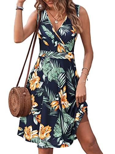 GUBERRY Beach Vacation Clothes for Women Hawaiian Cruise Tropical Boho Resort Wear Midi Fit and Flared Sundresses Summer Outfits for Women 2025 - Image 1