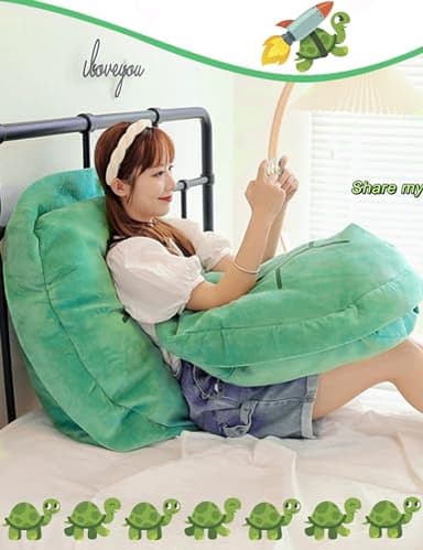 Rruonshully 40 Inch Wearable Turtle Shell Pillows Tortoise Shell Plush Turtle Stuffed Animal Dress Up Cushion Costume for Adlut - Image 4