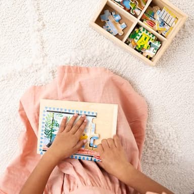 Melissa & Doug 4‑in‑1 Wooden Pets Jigsaw Puzzle Set, 48 Pieces with Storage Box, Toddler Puzzle Toy for Kids Ages 3+ - FSC Certified - Image 6