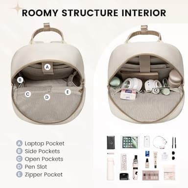 LOVEVOOK Backpack purse for Women, 14 Inch Laptop backpack Cute Waterproof Backpacks Stylish Travel Bags Vintage Daypacks Bookbag for College School Work - Image 4