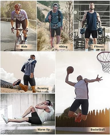 Niksa 3 Pack Compression Shorts Men Quick Dry Black Performance Athletic Shorts-L - Image 6