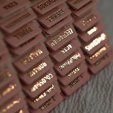 UPAFEXXI-Leather Bible Tabs, Bible Tabs for Women and Men(Gold Foil Lettering) Large Print Stickers, Easy to Read and Apply, 80 Chapters Labels for Easy Navigation (Pink) - Image 6