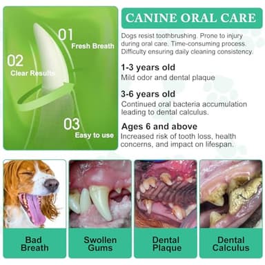 ARMOYA Dog Dental Powder - Teeth Cleaning Powder for Dogs - Dental Powder for Dogs - Dog Dental Care - Plaque & Bad Breath Off Powder Dog - Dental Care Supplies for Small - Medium - Large Dogs - Image 5