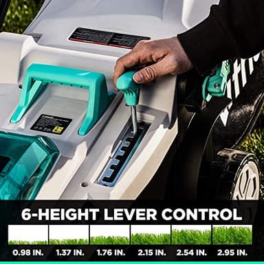 Litheli Cordless Lawn Mower 17 Inch, 2 x 20V 4.0Ah Battery Lawn Mowers with Brushless Motor, Bagging & Mulching, Charger Included - Image 4