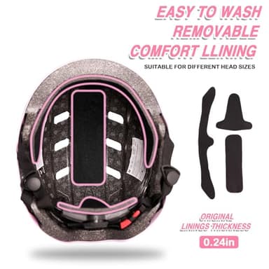 Kids Bike Helmet for 3-5-8-14+ Age Girls and Boys, Kids Helmet with Knee Pads Elbow Pads Wrist Guards,Ventilation Multi-Sport Scooter Roller Skate Rollerblading Skateboarding Climbing Cycling - Image 6