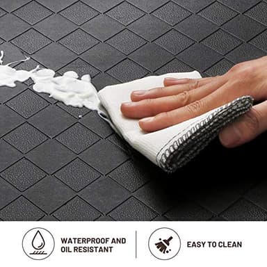 HappyTrends Floor Mat Cushioned Anti-Fatigue ,17.3"x28",Thick Waterproof Non-Slip Mats and Rugs Heavy Duty Ergonomic Comfort Rug for Kitchen,Floor,Office,Sink,Laundry,Black - Image 5