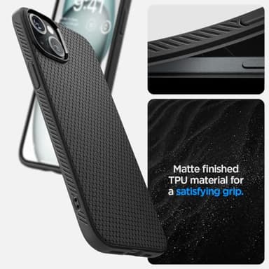 Spigen Liquid Air Designed for iPhone 15 Case (2023) [Military-Grade Protection] - Matte Black - Image 4
