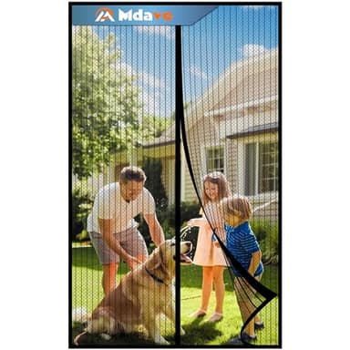 Mesh Screen with Magnetic Closure-Keeps Bugs Out Let Breeze in, Heavy Duty - Pet and Kid Friendly, Works with Front, Sliding Doors (38 x 82 Inch) - Image 1