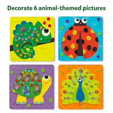 Skillmatics Foam Sticker Art Activity - Animals, Mess-Free Fun for Kids, 800+ 3D Foam Stickers, DIY Felt Craft Kits, Gifts for Boys & Girls Ages 3, 4, 5, 6, 7 - Image 4
