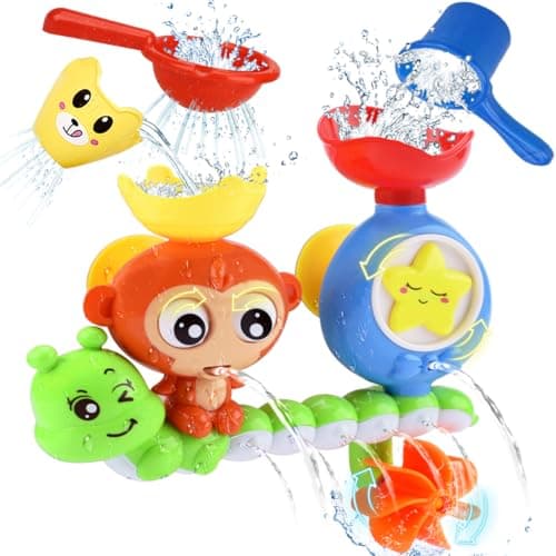 Bath Toys for Kids Ages 1-3 Toddler Bath Toys for Babies 1 2 3 Year Old Boys Girls Water Bathing Tub Toy for 12 18 Months Infant with Cups - Image 1