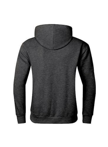 JMIERR Fall Sweatshirts for Mens Comfy Simple Plain Drawstring Hoodies Collar Fleece Long Sleeve with Pockets Hooded Pullovers Casual Loose Fit Shirts Cotton Sweater, US43(L), Carbon Grey - Image 9