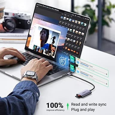 UGREEN USB C SD 4.0 Card Reader, UHS-II Micro SD Card Reader Memory Card Reader Fast for SD Micro SD SDXC SDHC UHS-II & UHS-I Cards for iPhone 16/15 Pro Max MacBook Laptop Tablet Smartphone Android - Image 8