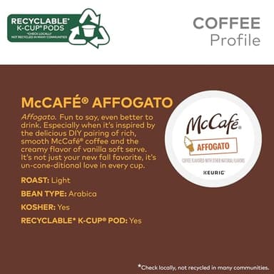 McCafe Affogato, Single Serve Keurig K-Cup Pods, Flavored Coffee, Limited Edition, 60-Count Box (6 Packs of 10) - Image 4