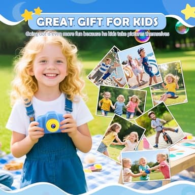 Desuccus Kids Camera Toys Christmas Birthday Gifts for Boys and Girls Kids Toys 3 4 5 6 7 8 9 Year Old HD Digital Video Camera for Toddler with 32GB SD Card (Blue) - Image 4