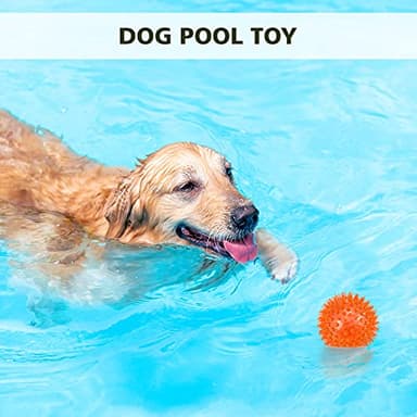 Petizer 3 Pack 2.5" Squeaky Toy Balls, Floating Pool Balls, Spiky Water Toys, Durable Interactive Fetch Toys for Puppy, Chew Toys for Teething (Small Dog) - Image 2