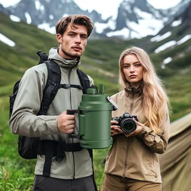 1 Gallon Insulated Water Bottle for Travel: 2-in-1 Straw Spout Lid, Dual Handle, Leakproof, Keep Cold 48H, 128oz Stainless Steel Water Jug for Gym, Biking, Road Trip, Work, Home, Picnic (Midnight) - Image 7