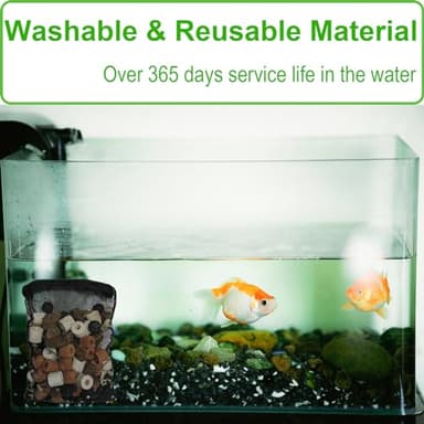 Cover Geny 10 Pcs 10" x 7" Aquarium Filter Media Bags, Fish Tank Media Mesh Filter Bags with Zipper, Black Mesh Reusable Bags for Activated Carbon, Ceramic Rings, etc. - Image 7