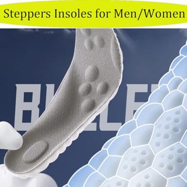 2025 New Steppers Insoles for Men/Women, Massage Insole, Cloud Insole, Steppers Massage Insoles Womens/Mens, Memory Foam with Arch Surpport | for All-Day Wear (1PAIR-Orange, Men 9-10.5/Women 10.5-12) - Image 3