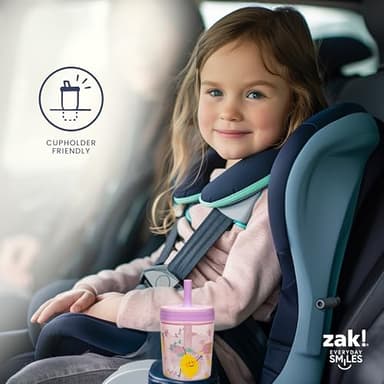 Zak Designs 15oz Hello Kitty Kelso Tumbler Set, Leak-Proof Screw-On Lid with Straw Made of Durable Plastic and Silicone, Perfect Bundle for Kids, 2 Count (Pack of 1) - Image 7