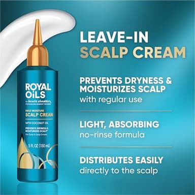 Head & Shoulders Scalp Cream Treatment, Daily Moisture, Anti Dandruff, Royal Oils Collection with Coconut Oil, Scalp Care for Natural and Curly Hair, 5.0 fl oz - Image 2