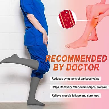 Iseasoo 4 Pairs Compression Socks for Women Circulation-Best Support for Nurses,Running,Athletic,Travel S-M - Image 2
