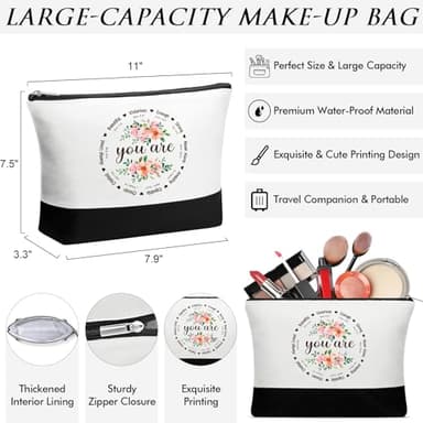 Christian Gifts for Women - Faith, Inspirational Religious Gifts for Mothers Day & Birthday - Canvas Tote Bag & Makeup Bag - Image 7