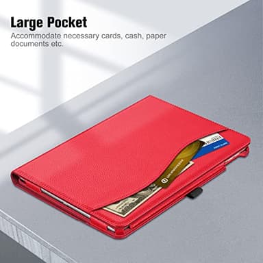 Fintie Case for iPad 9th / 8th / 7th Generation (2021/2020/2019) 10.2 Inch - [Corner Protection] Multi-Angle Viewing Stand Cover with Pocket & Pencil Holder, Auto Sleep Wake, Red - Image 5