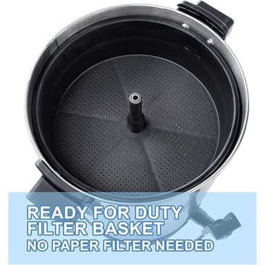 SYBO SR-CP35C Commercial Grade Stainless Steel Percolate Coffee Maker Hot Water Urn for Catering, 30-Cup, 3.5L, Metallic - Image 3