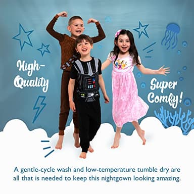 Disney Girls' Little Mermaid Fantasy Gown Nightgown, WATERCOLOR ARIEL 2, Size 8 - Image 6