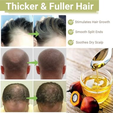 RAW Batana Oil for Hair Growth, Dr Sebi Organic Unrefined Batana Oil from Honduran, 100% Pure & Natural Hair Growth for Thicker & Stronger Hair - 2 FL OZ - 60Ml - 1Pack - Image 5