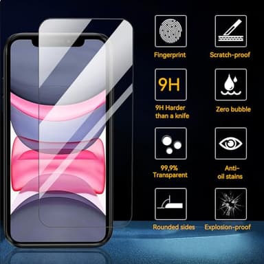 Fin2feel Magnetic Case for iPhone 11 Case, with Tempered Glass Screen Protector, [Compatible with MagSafe], Military Drop Protection Shockproof Matte Back Cover for iPhone 11 6.1 inch,Black - Image 3