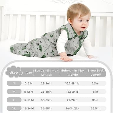 Yoofoss Baby Sleep Sack 18-24 Months Baby Wearable Blanket 100% Cotton 2-Way Zipper Toddler Sleeping Sack，3 Pack Soft Lightweight Sleep Sacks for Babies - Image 4
