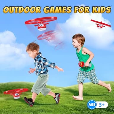 Super Wings Flying Toys, Jett Flying Toys for Kids Ages 3-5 4-8, Fun Outdoor Flying Disc Launcher Toys, Airplane Outside Flying Toys for Kids Boys Girls 3 4 5 6 7 8 Year Old - Image 6