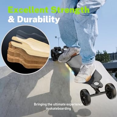 isinwheel V10 Electric Skateboard with Remote, 3000W Brushless Motor, 32 Mph Top Speed & 28 Miles Range, IP54 Waterproof, Electric Longboard Offroad for Adults ＆Teens with Ambient Light - Image 5