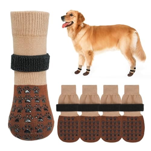 SCENEREAL Dog Socks to Prevent Licking Paws for Hardwood Floors Anti Slip, Dog Grippy Socks Shoes for Senior Small to Large Dogs, Dog Boots & Paw Protectors for Hot/Cold Scratching Pavement - Image 1