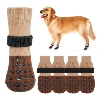 SCENEREAL Dog Socks to Prevent Licking Paws for Hardwood Floors Anti Slip, Dog Grippy Socks Shoes for Senior Small to Large Dogs, Dog Boots & Paw Protectors for Hot/Cold Scratching Pavement - Image 1
