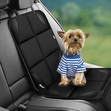 Meolsaek Car Seat Protector for Child Car Seat, Durable 600D Fabric Waterproof Car Seat Cover with Thick Pad Non-Slip Backing (No Imprints) (2 pcs -Black) - Image 5