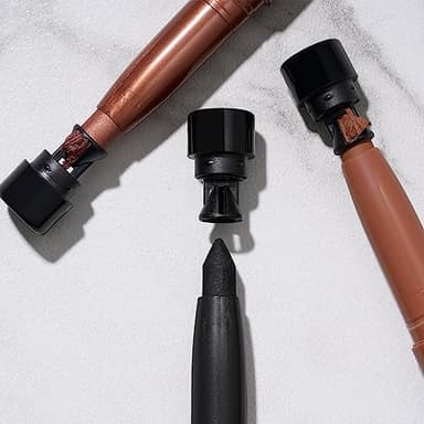 LAURA GELLER NEW YORK Kajal Longwear Kohl Eyeliner Pencil Duo - Dark Brown & Smoky Amethyst - Caffeine and Vitamin E - Smooth & Blendable Liner - Built-In Sharpener - Image 6