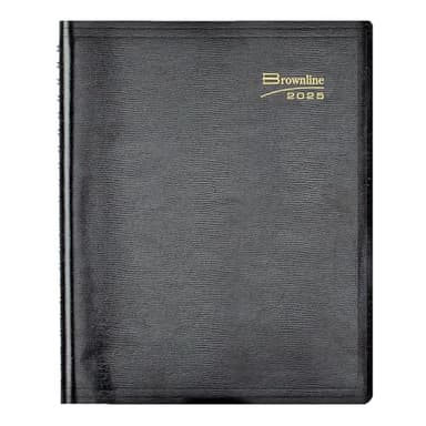Brownline® 2025 Essential Daily Professional Planner, Four-Person Appointment Book, 12 Months, January to December, Twin-Wire Binding, 11" x 8.5", Black (CB960.BLK-25) - Image 2
