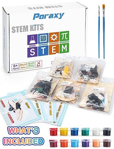 Poraxy 5 in 1 STEM Model Car Kits, STEM Projects for Kids, Boys Toys Age 8-10, 3D Wooden Puzzles, Crafts Educational Science Building Kit, Birthday Gifts for 8 9 10 11 12 Year Old Boys and Girls - Image 7