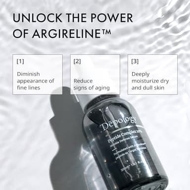 Depology Peptide Complex 10% Wrinkle Defense | Argireline™ Peptide Serum | Hydrating Face Serum Targets Dynamic Wrinkles | Vitamin C & Hyaluronic Acid Serum 1.01 fl oz - Image 7
