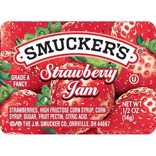 Smucker's Strawberry Jam, 0.5 Ounce (Pack of 200) - Image 1