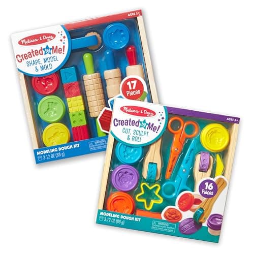 Melissa & Doug Clay Play Activity Set - with Sculpting Tools and 8 Tubs of Modeling Dough - Image 1