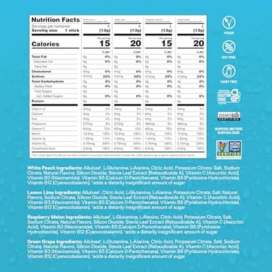 Liquid I.V.® Hydration Multiplier Sugar-Free Variety Pack - Raspberry Meon, Lemon Lime, White Peach, Green Grape (Variety Pack) - Image 6