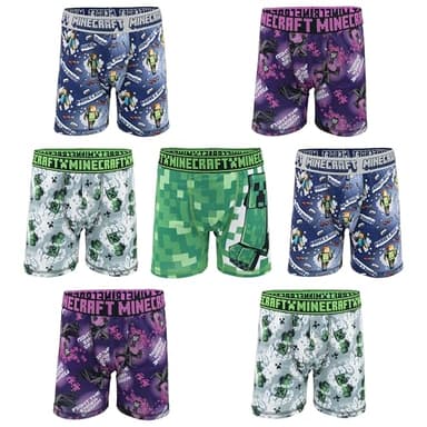 Minecraft Boys' Briefs and Boxer Briefs available in Multiple Pack Sizes in sizes 4, 6, 8, 10 and 12 - Image 1