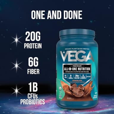 Vega All in One Nutrition Organic - 20g Plant-Based Pea Protein, French Vanilla, 43 Servings, Vitamins A & C, Probiotics, Greens, Vegan, Keto, Gluten Free, 3.63lbs (Packaging May Vary) - Image 3