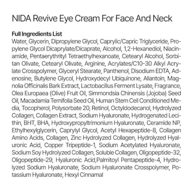 NIDA Revive Eye Cream For Face And Neck | Probiotic Solution, Retinal, Peptide | Wrinkles, Fine Lines, Cell Turnover, Firm Skin Texture, Radiant Skin, Moisture Retention | 1.35 fl. oz., 40ml - Image 9